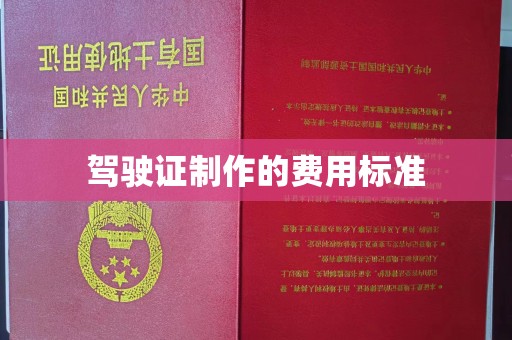 秀山驾驶证制作的费用标准